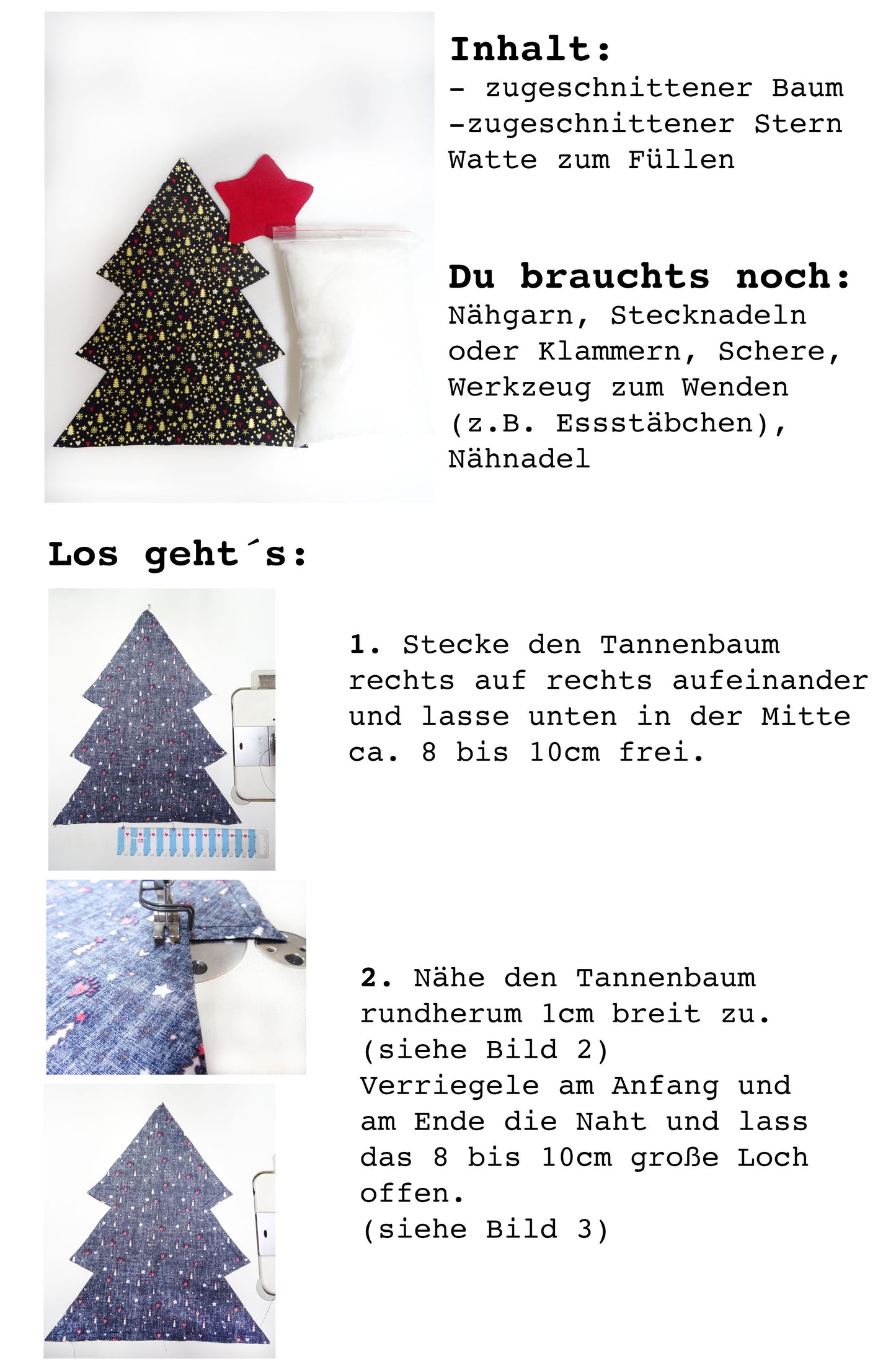 DIY Nähpaket Tannenbaumkissen