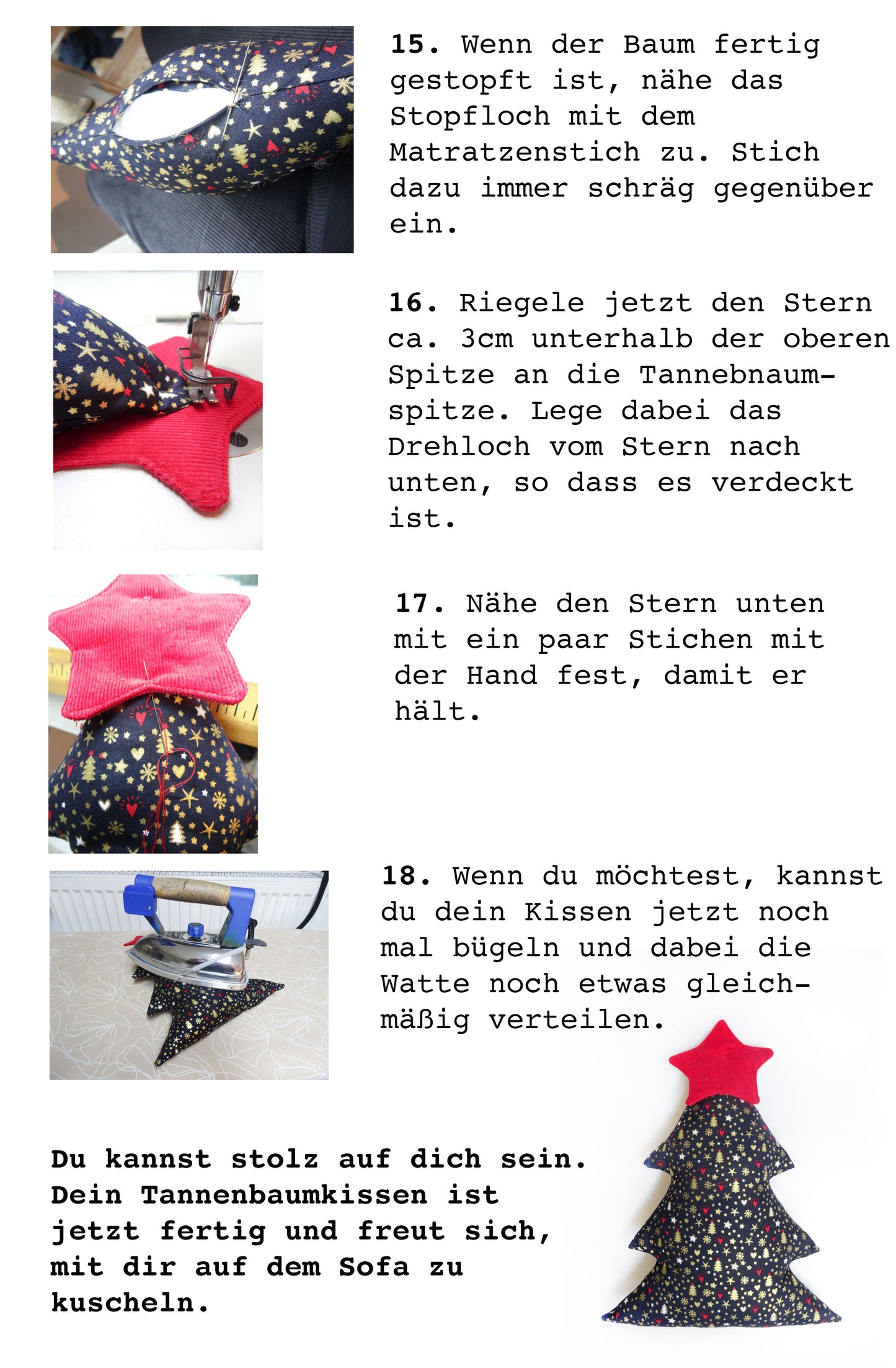 DIY Nähpaket Tannenbaumkissen