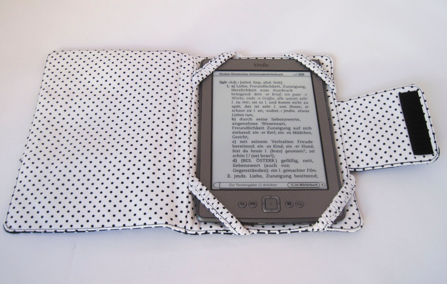 eBook-Reader Tasche "schwarze Punkte"