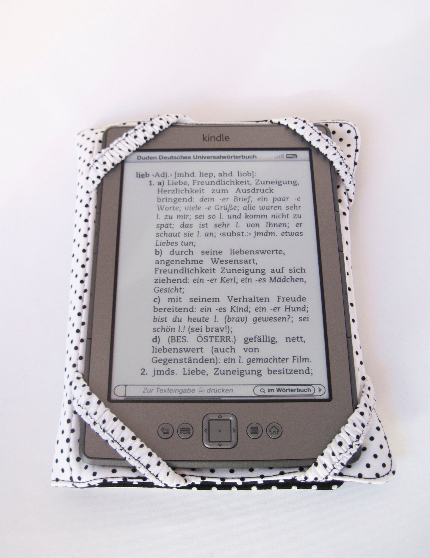 eBook-Reader Tasche "schwarze Punkte"