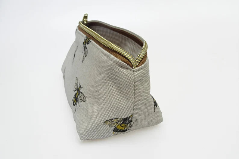 Federmäppchen, kleine Kosmetiktasche "Bienen"