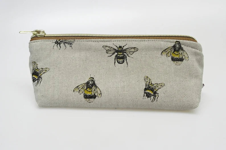 Federmäppchen, kleine Kosmetiktasche "Bienen"