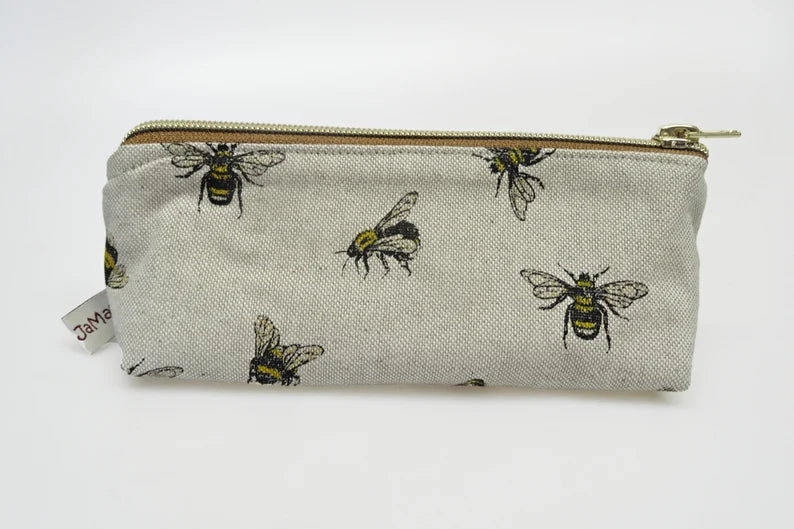 Federmäppchen, kleine Kosmetiktasche "Bienen"