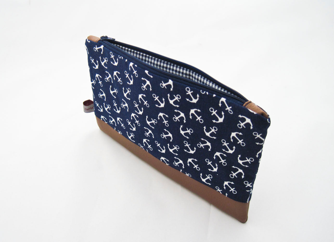 Mäppchen, Kosmetiktasche, kleine Clutch "Anker"