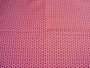 Stoffmuster - Kreise rot-und-rosa, 100% Baumwolle 