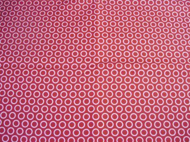 Stoffmuster - Kreise rot-und-rosa, 100% Baumwolle 
