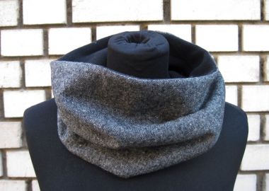 kurzer Winter Loop-Schal "Tweed" 