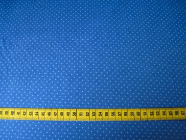 Stoffmuster - Punkte mittelblau/ hellblau; 2mm, 100% Baumwolle 