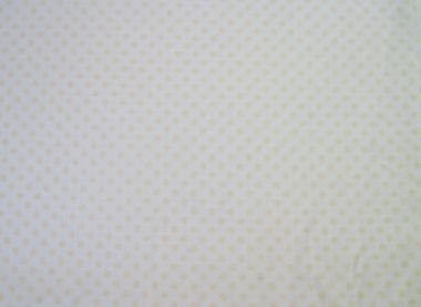 Stoffmuster - Punkte weiß/hellgelb; 2mm, 100% Baumwolle 