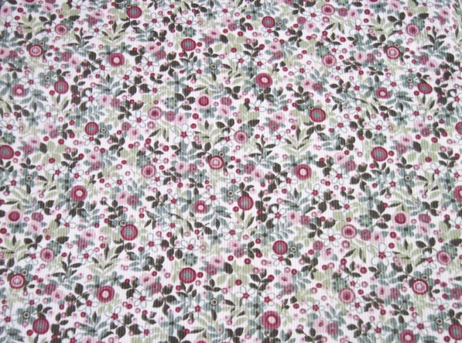 Stoffmuster - Cord-Blume-rosa, 100% Baumwolle 