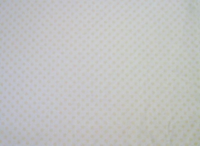 Stoffmuster - Punkte weiß/hellgelb; 2mm, 100% Baumwolle 